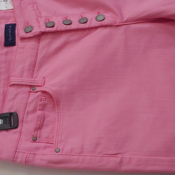CHARTER CLUB pink capris pants wtih button fly close & pockets. Size 12. NWT - Picture 4 of 16
